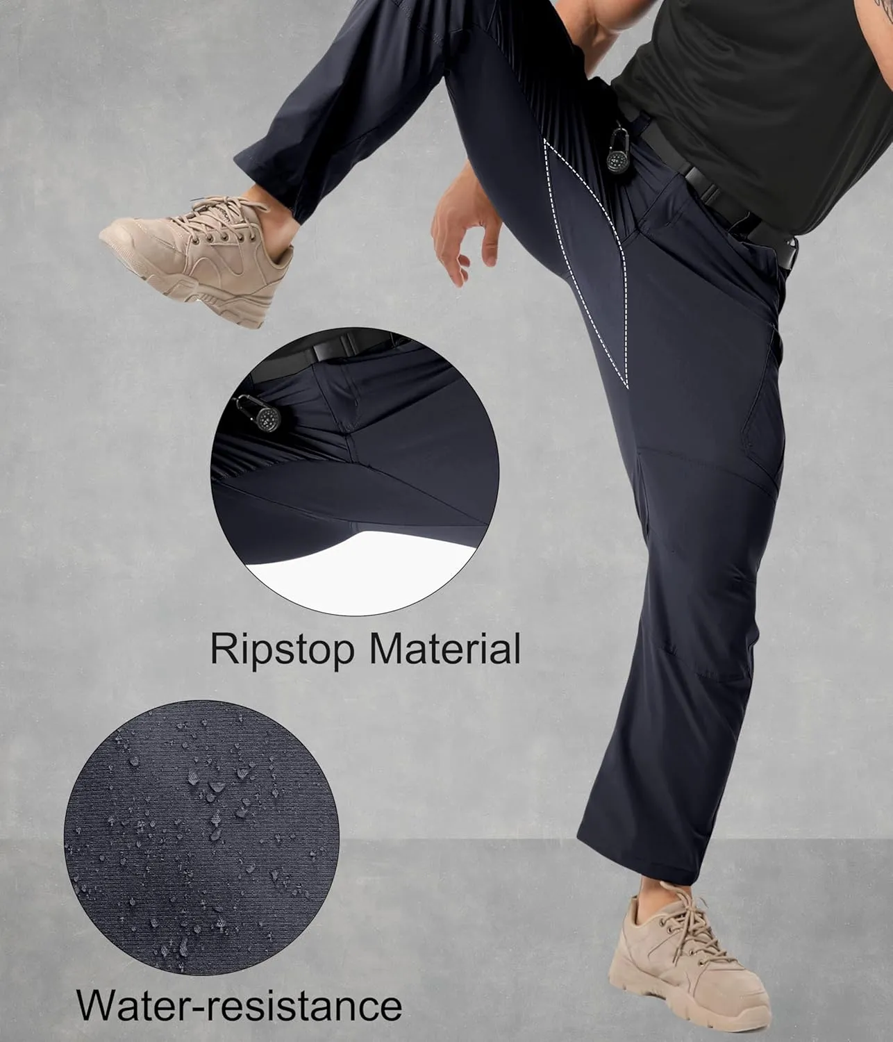 Arunlluta Men??s Tactical Pants, Ripstop Water Resistant Cargo Work Pants for Men, Stretch Hiking Pants Lightweight
