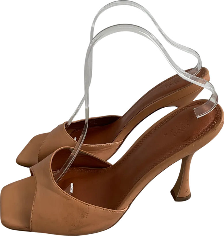ASOS Brown Square Toe Mules UK 7 EU 40 👠