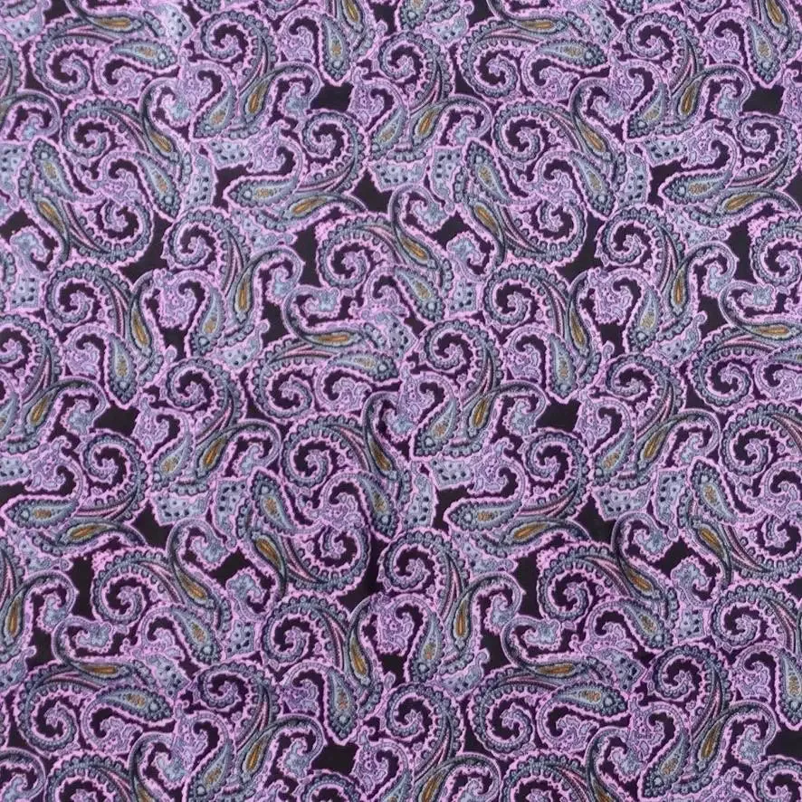 Christian Dior Vintage Purple Paisley Scarf