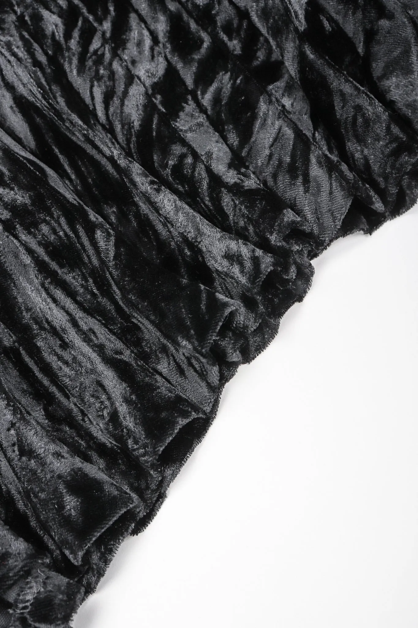 Crushed Velvet Pleated Maxi Skirt