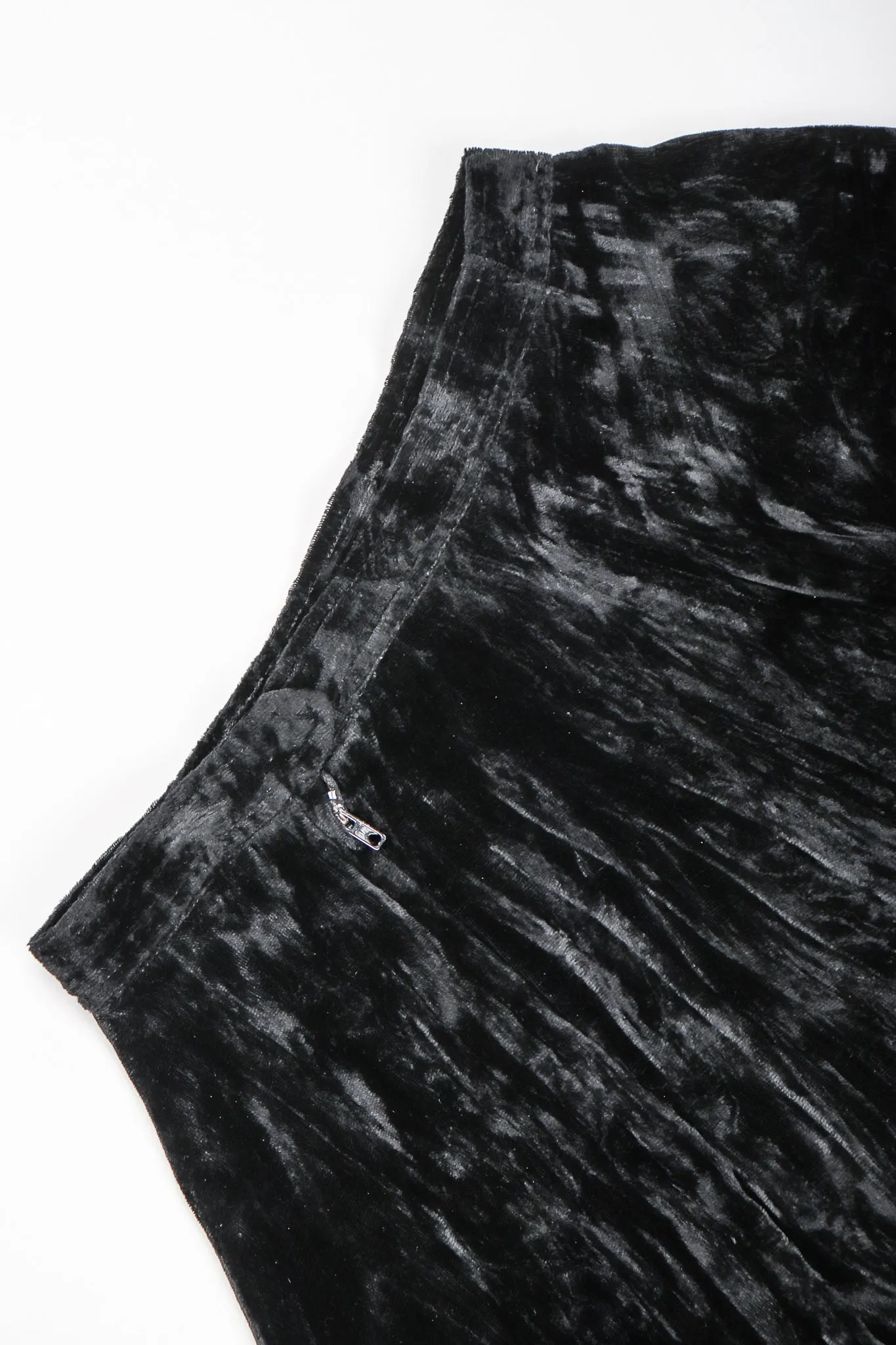Crushed Velvet Pleated Maxi Skirt