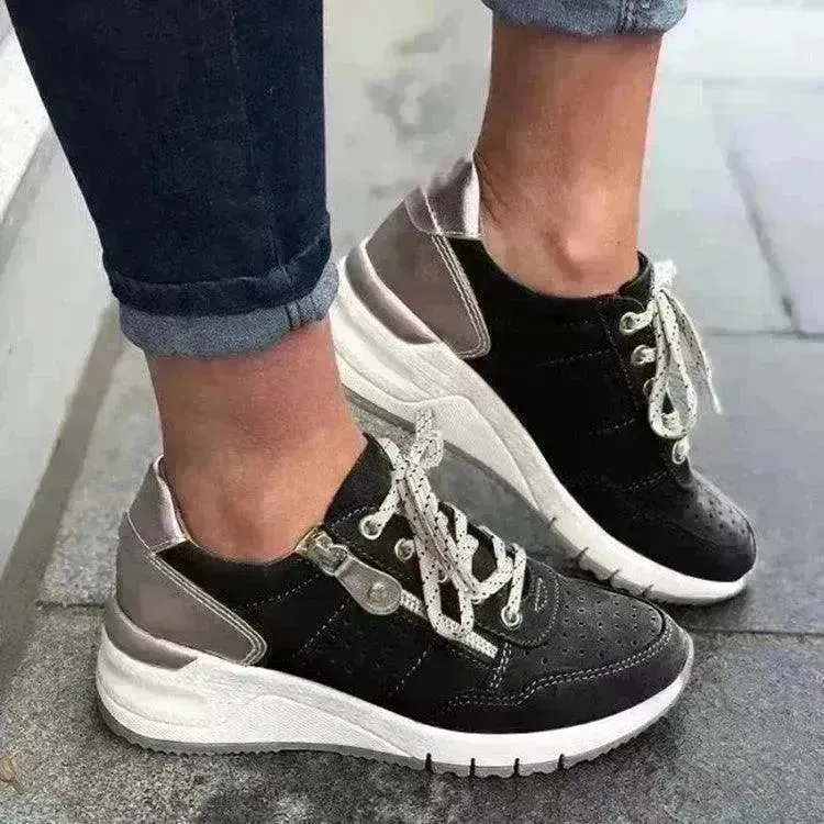 Fashion Lace-up Sneakers Women Cozy Thick-soled Sports Sneakers Shoes foe women