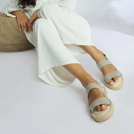Grey Strapped Espadrille