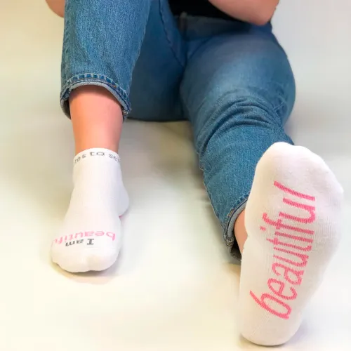 I Am Beautiful Low Cut Socks