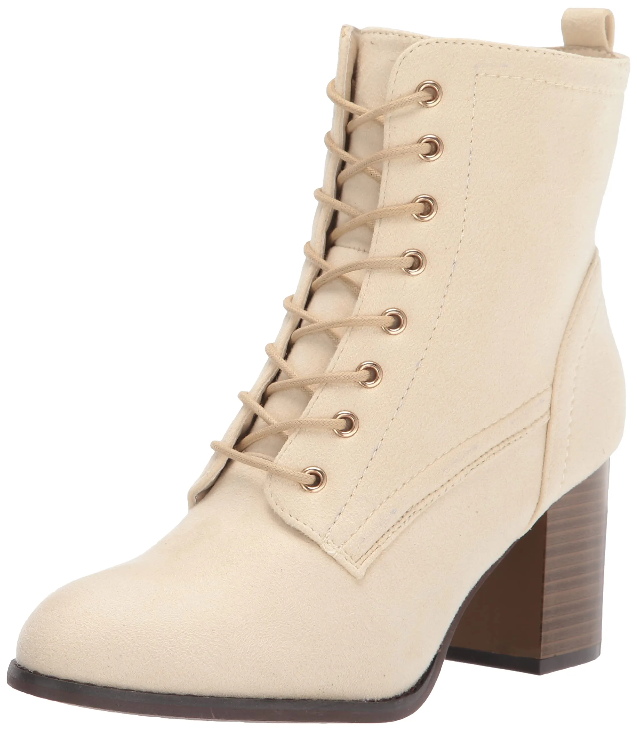 Journee Collection Women's Baylor Lace Up Stacked Heel Booties