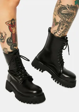Mania Steel Toe Combat Boots