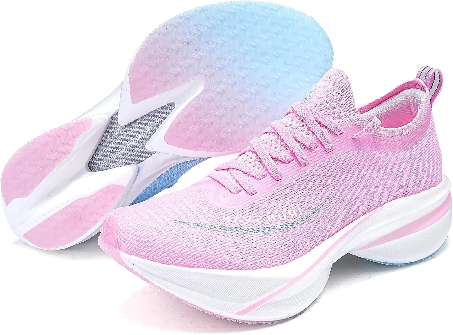 Men's and Women's Carbon Plate Running Shoes  Lightweight Breathable Sneakers for Training, Walking, Gym, Commuting  Supportive Athletic Footwear