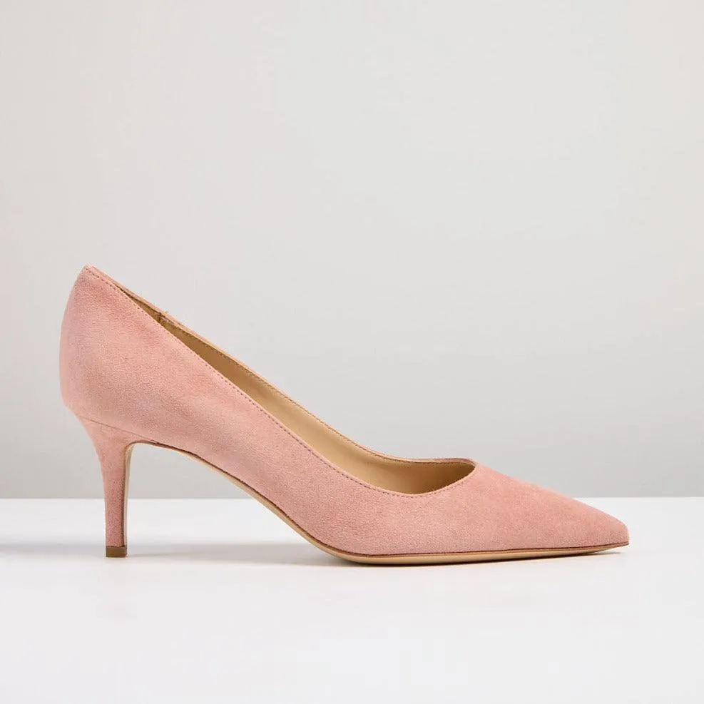 Milly Clay pink suede heel