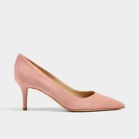 Milly Clay pink suede heel