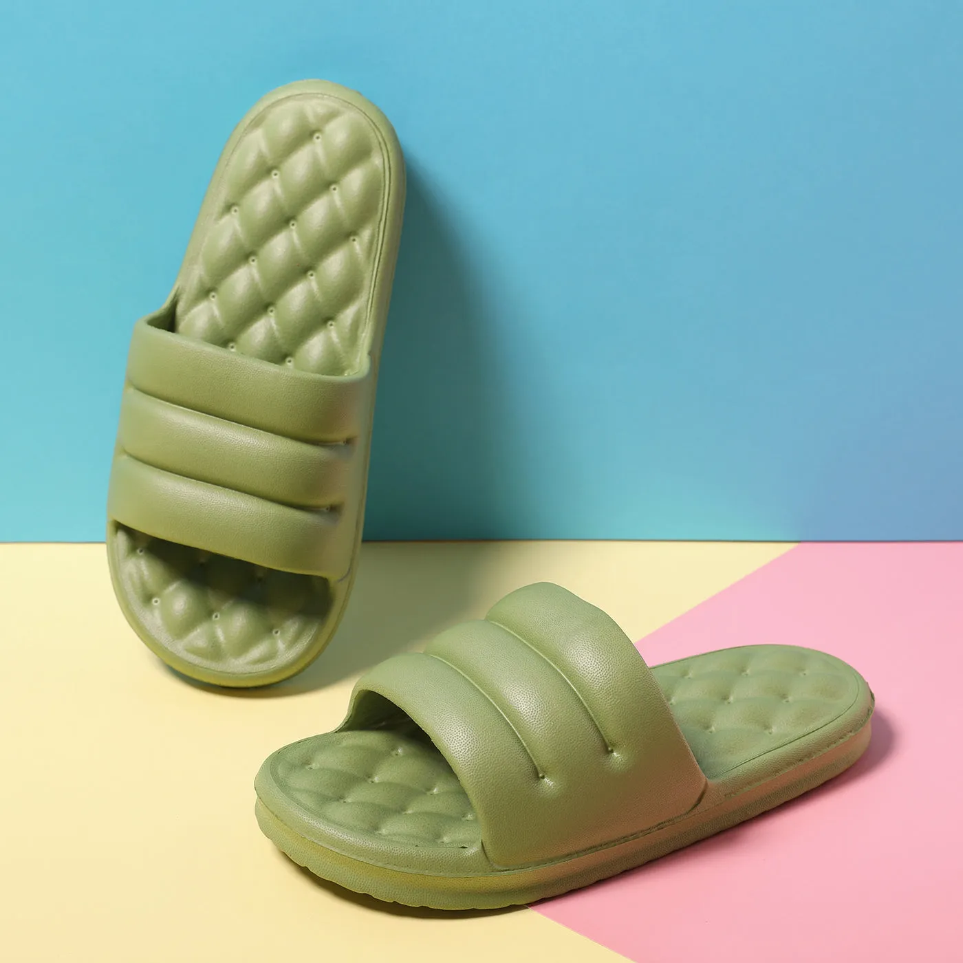 Mute EVA Sofa Slides Women Thick Sole Soft Indoor Slippers Women Anti-slip Sandals Men Summer Platform Women Shoes Bath