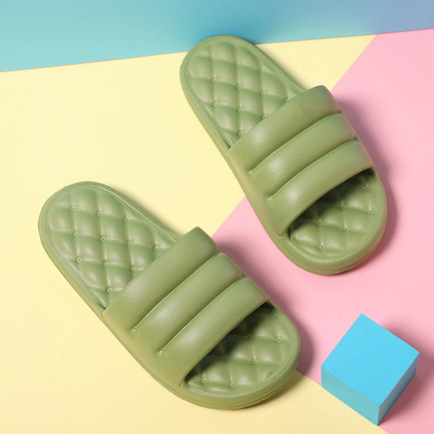 Mute EVA Sofa Slides Women Thick Sole Soft Indoor Slippers Women Anti-slip Sandals Men Summer Platform Women Shoes Bath