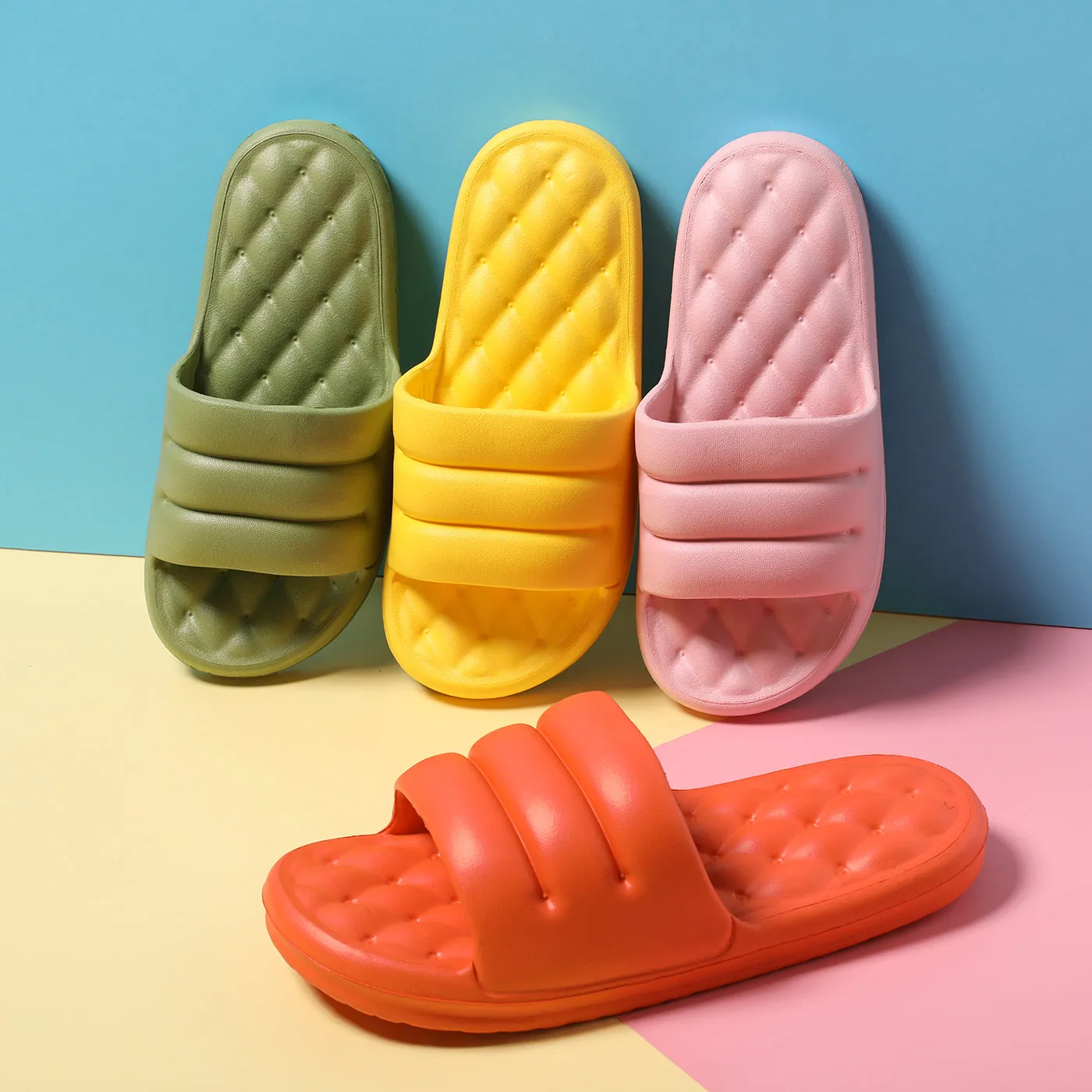 Mute EVA Sofa Slides Women Thick Sole Soft Indoor Slippers Women Anti-slip Sandals Men Summer Platform Women Shoes Bath