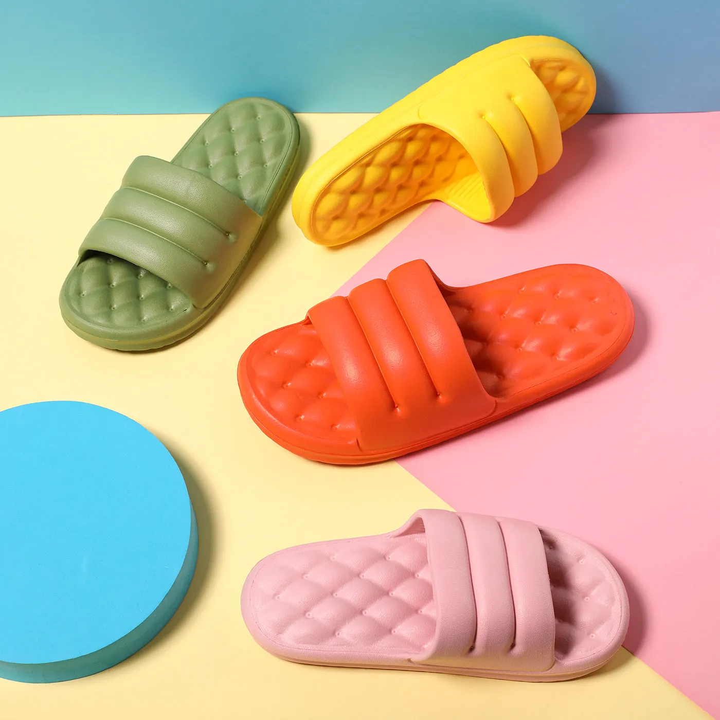 Mute EVA Sofa Slides Women Thick Sole Soft Indoor Slippers Women Anti-slip Sandals Men Summer Platform Women Shoes Bath