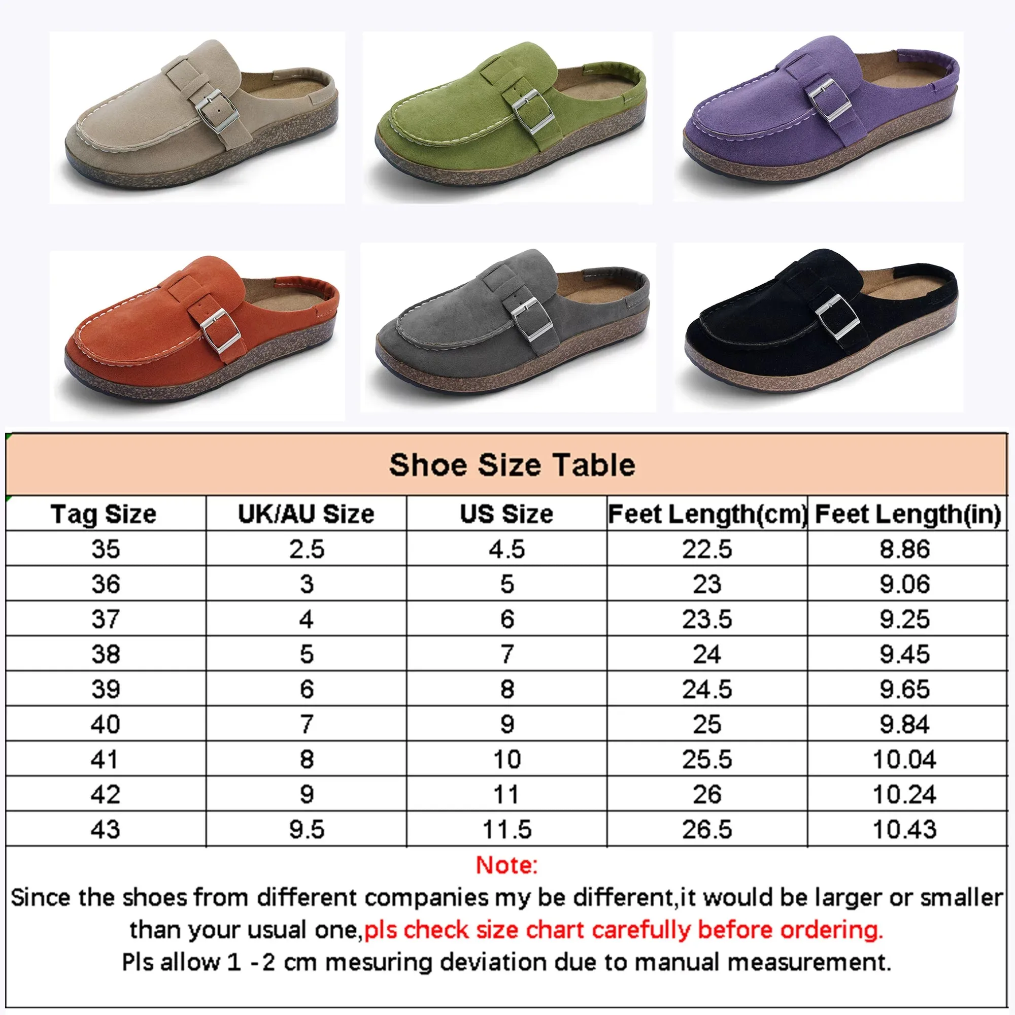 NEW Zodanni Mules for Women Backless Loafers Slip on Flat Shoes Open Back Slippers, Green, Sz 9.5