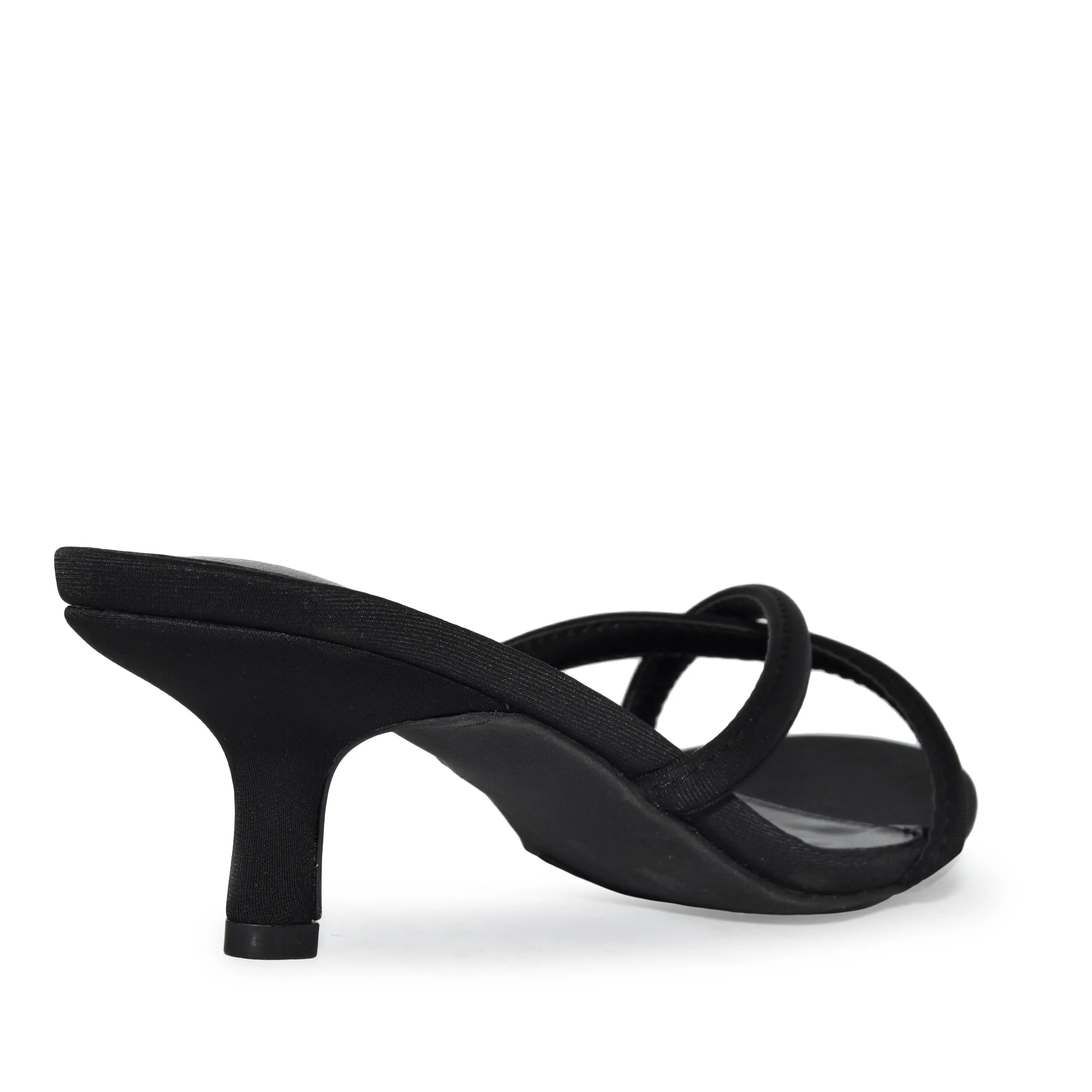 NOLITA-01 Minimalist Strappy Crisscross Low Kitten Heel Sandals