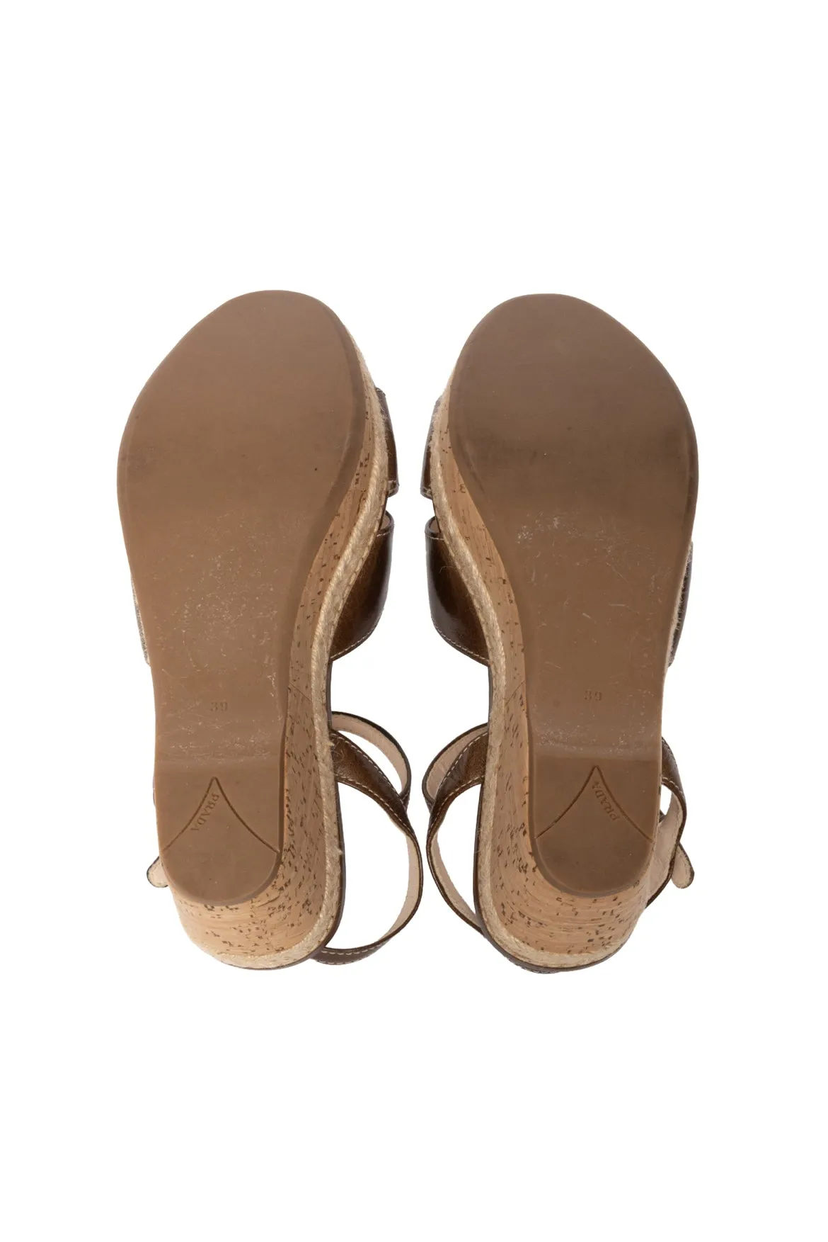 Prada Size 39 Wedge Espadrilles