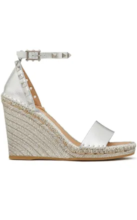 Rockstud Metallic Wedge Sandals