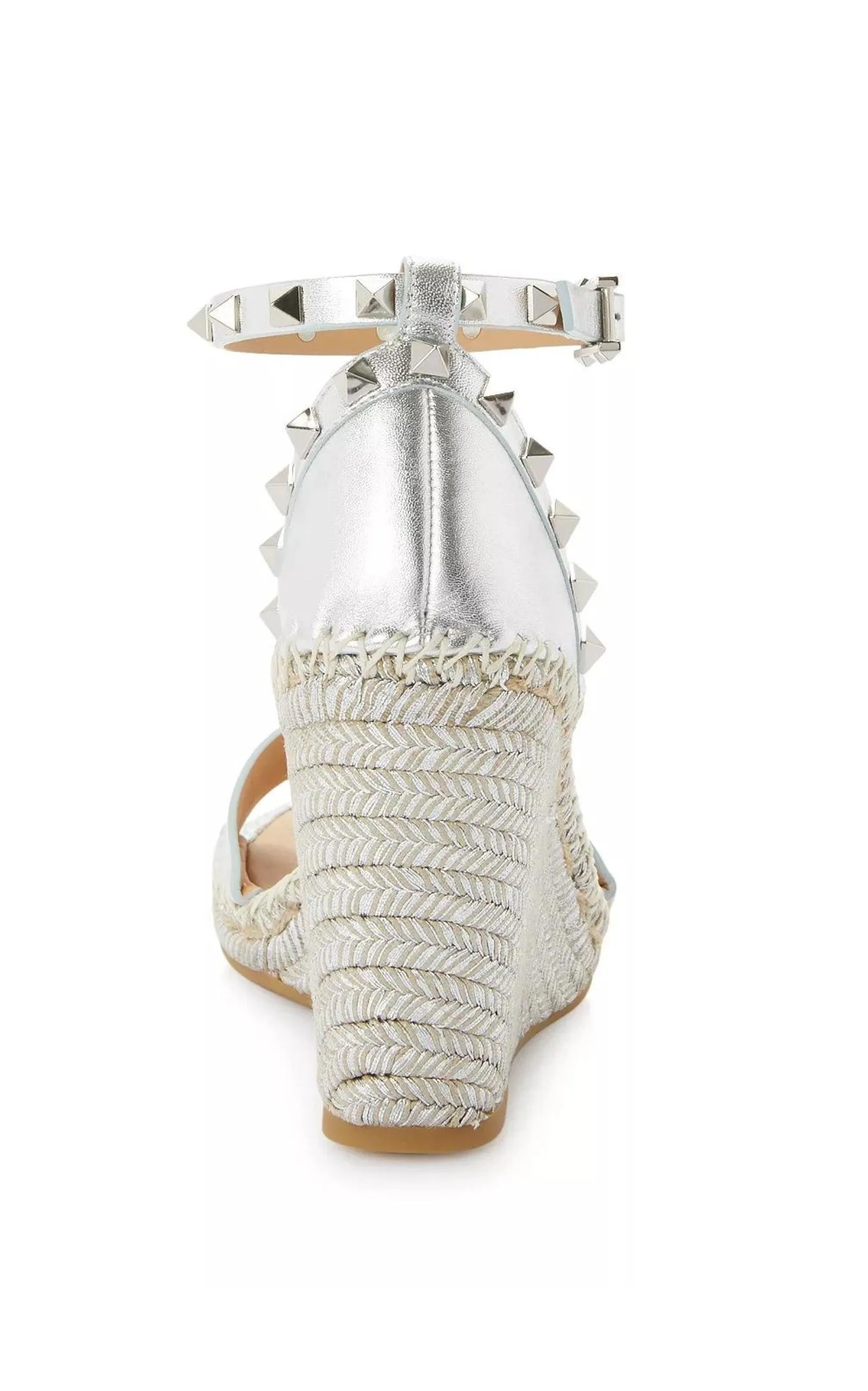 Rockstud Metallic Wedge Sandals