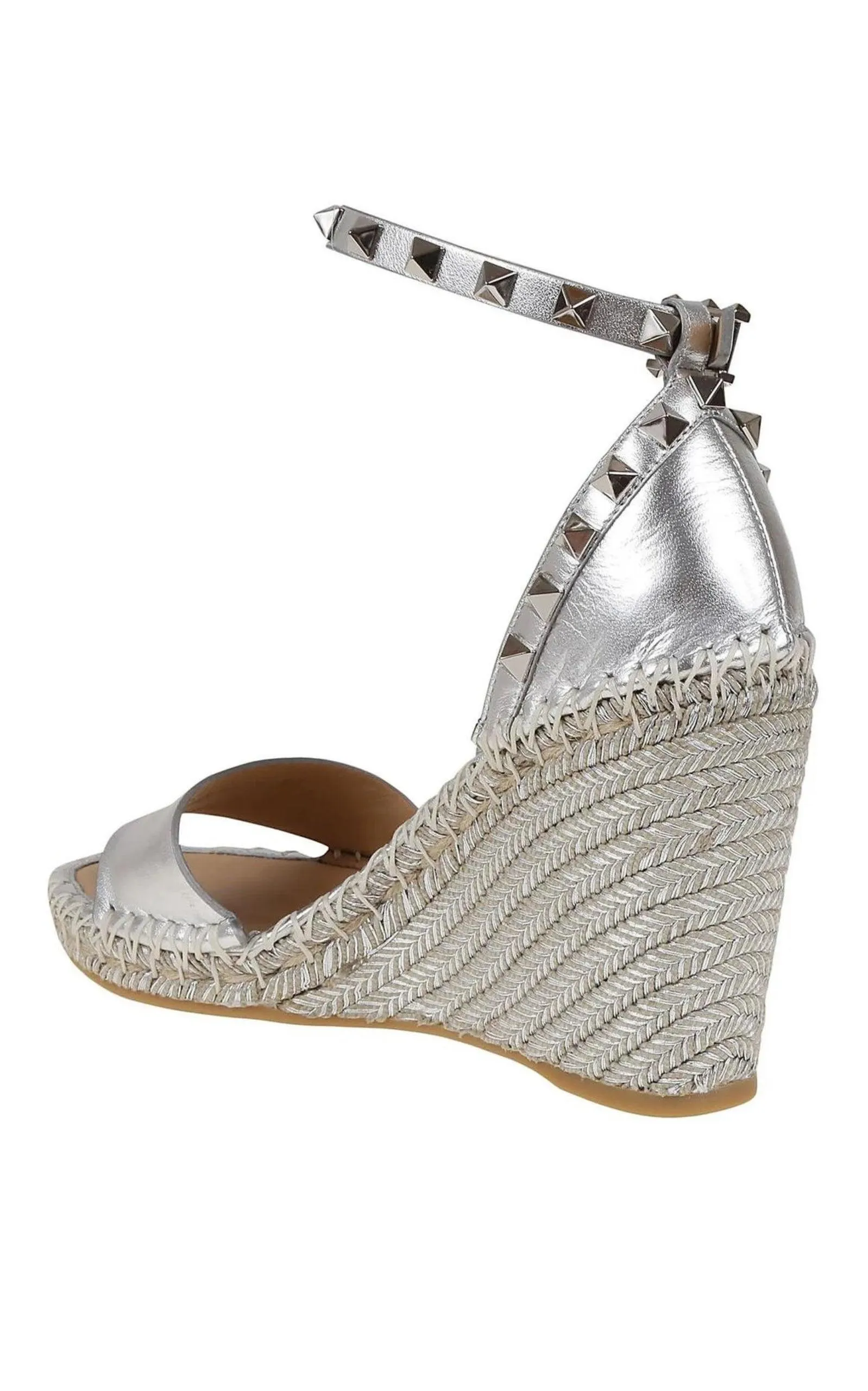 Rockstud Metallic Wedge Sandals