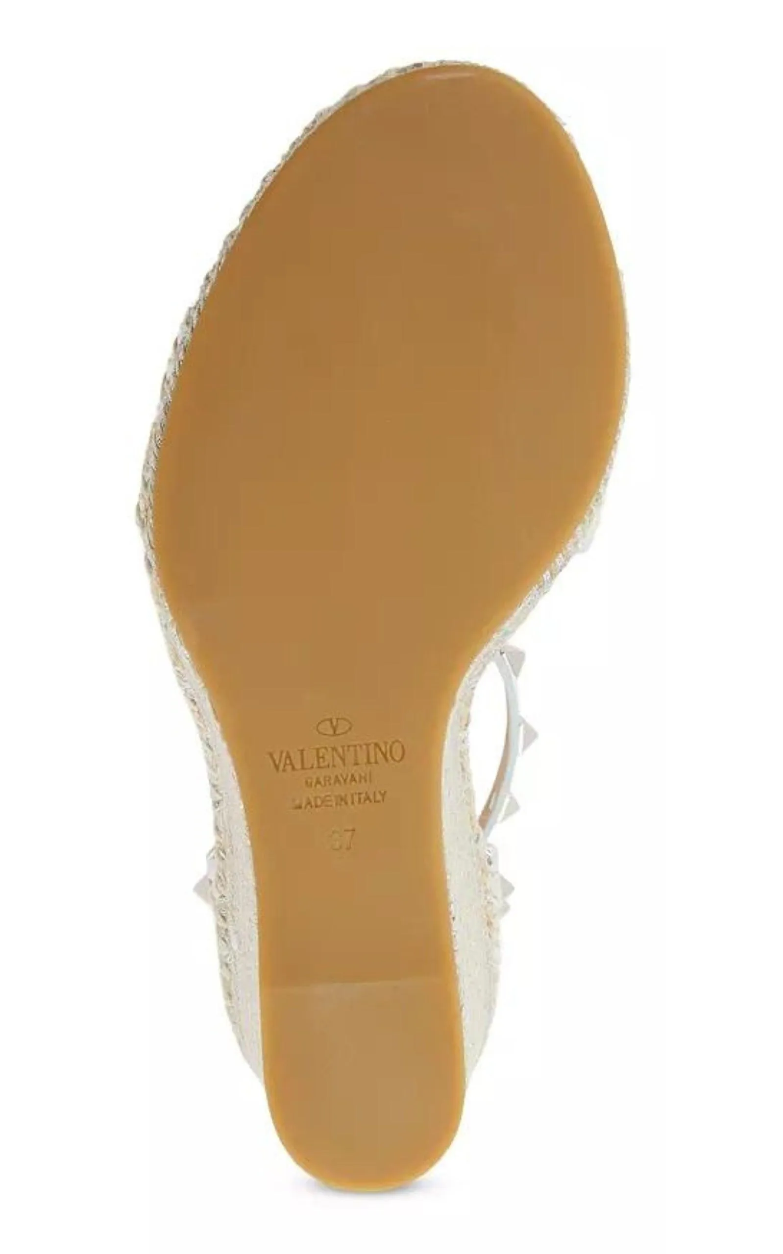 Rockstud Metallic Wedge Sandals