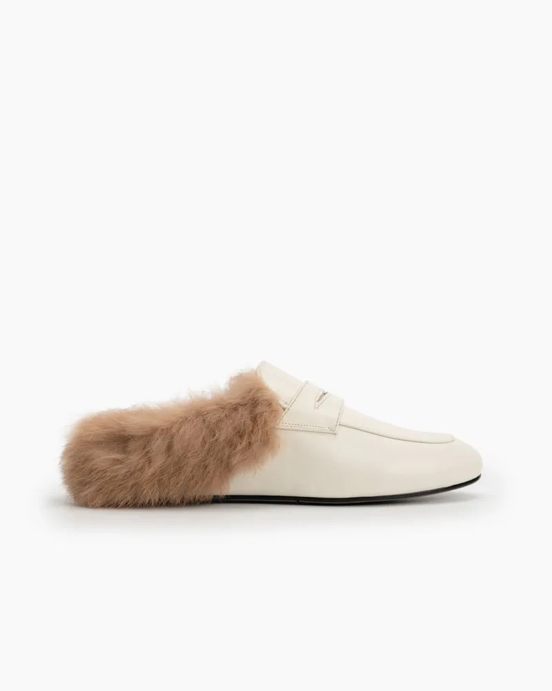 Round Toe Backless Slip-on Flat Mules