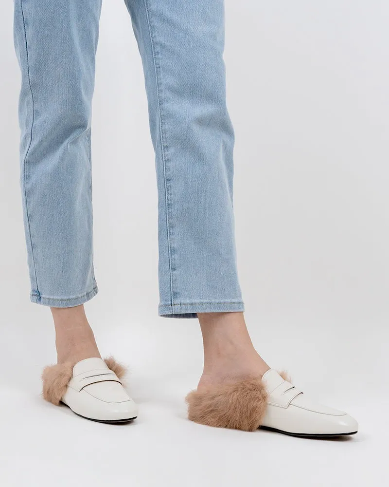 Round Toe Backless Slip-on Flat Mules