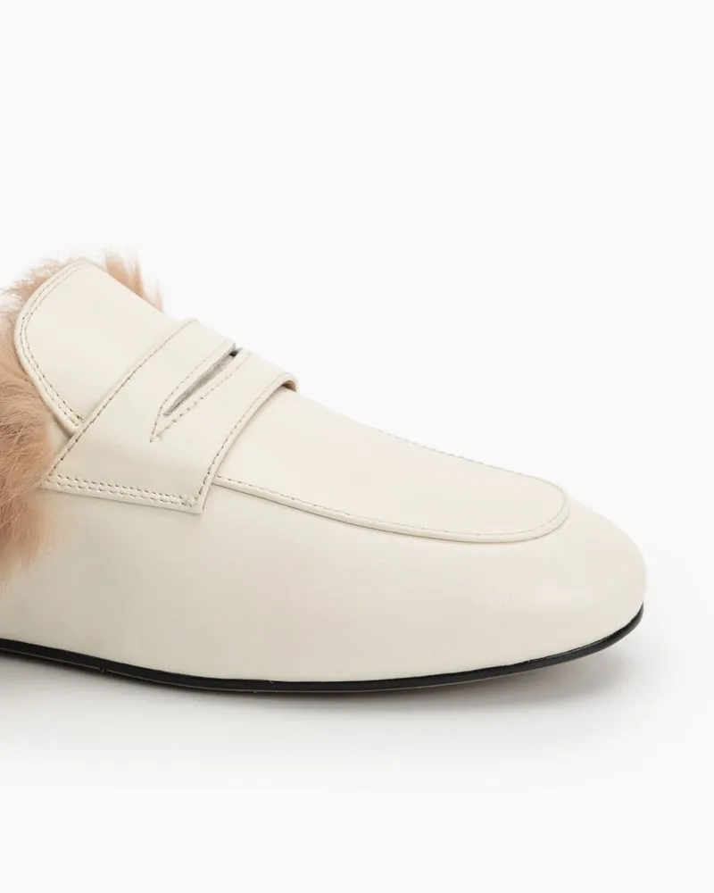 Round Toe Backless Slip-on Flat Mules