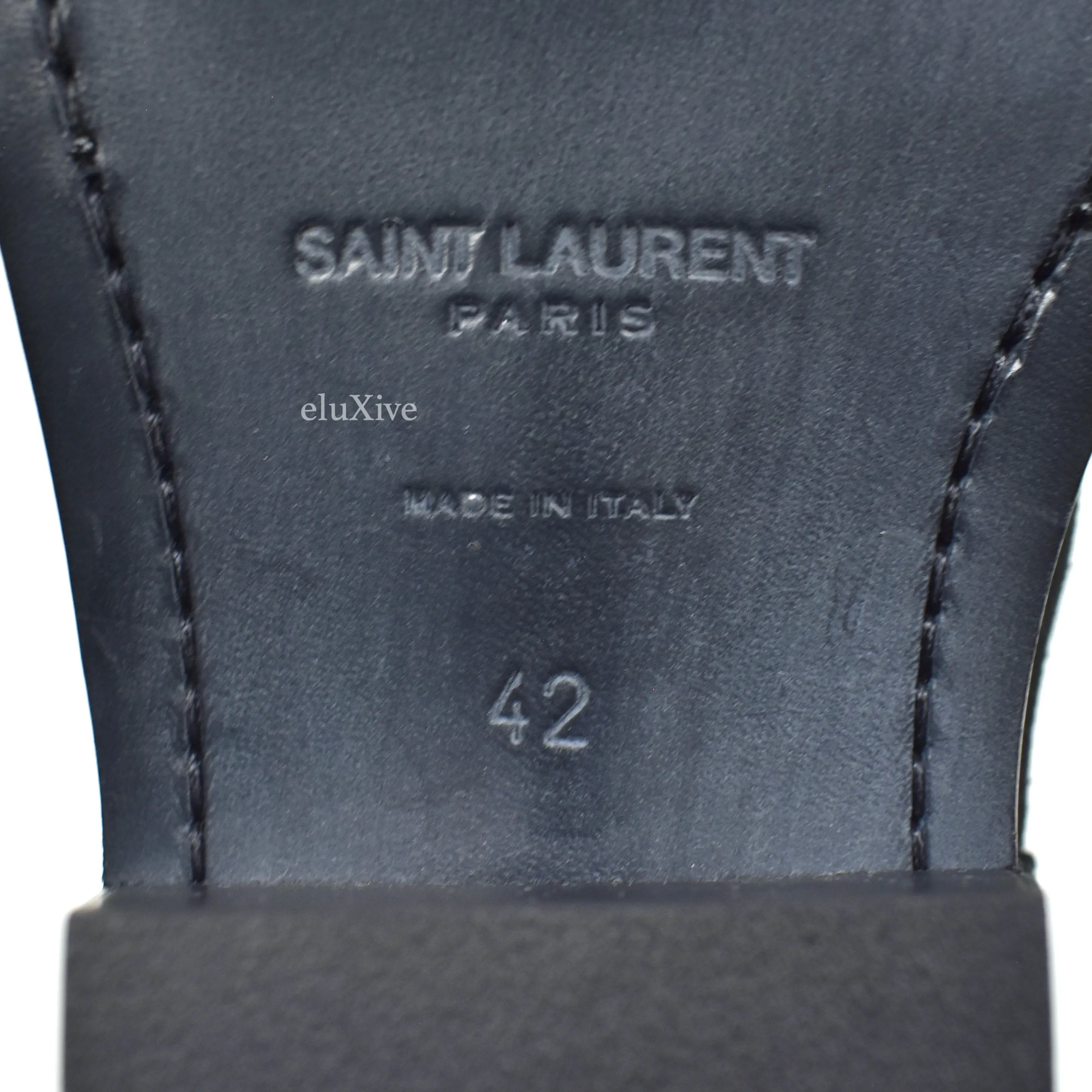 Saint Laurent - Black Buffed Suede Santiag Western Boots
