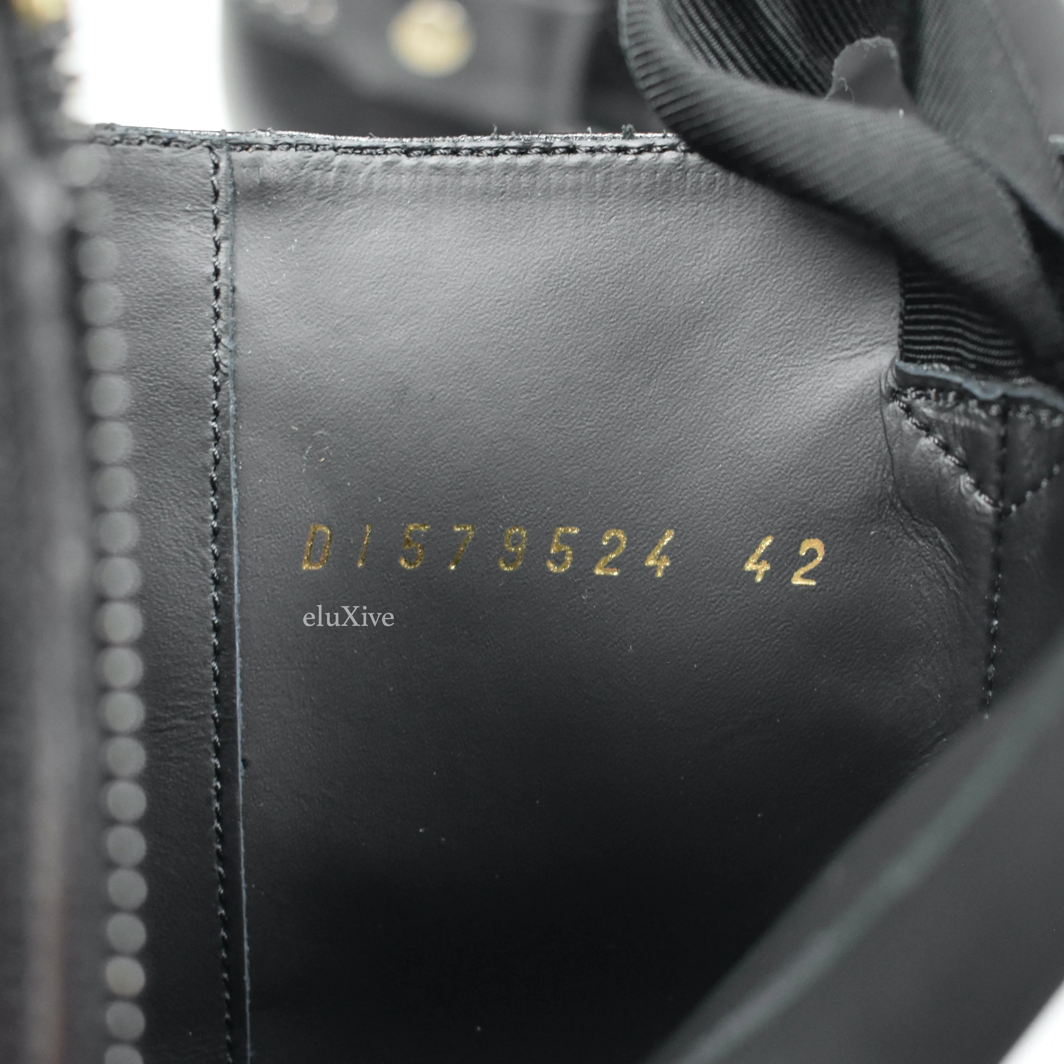Saint Laurent - Black Kangaroo Wyatt 40 Stud Riding Boots