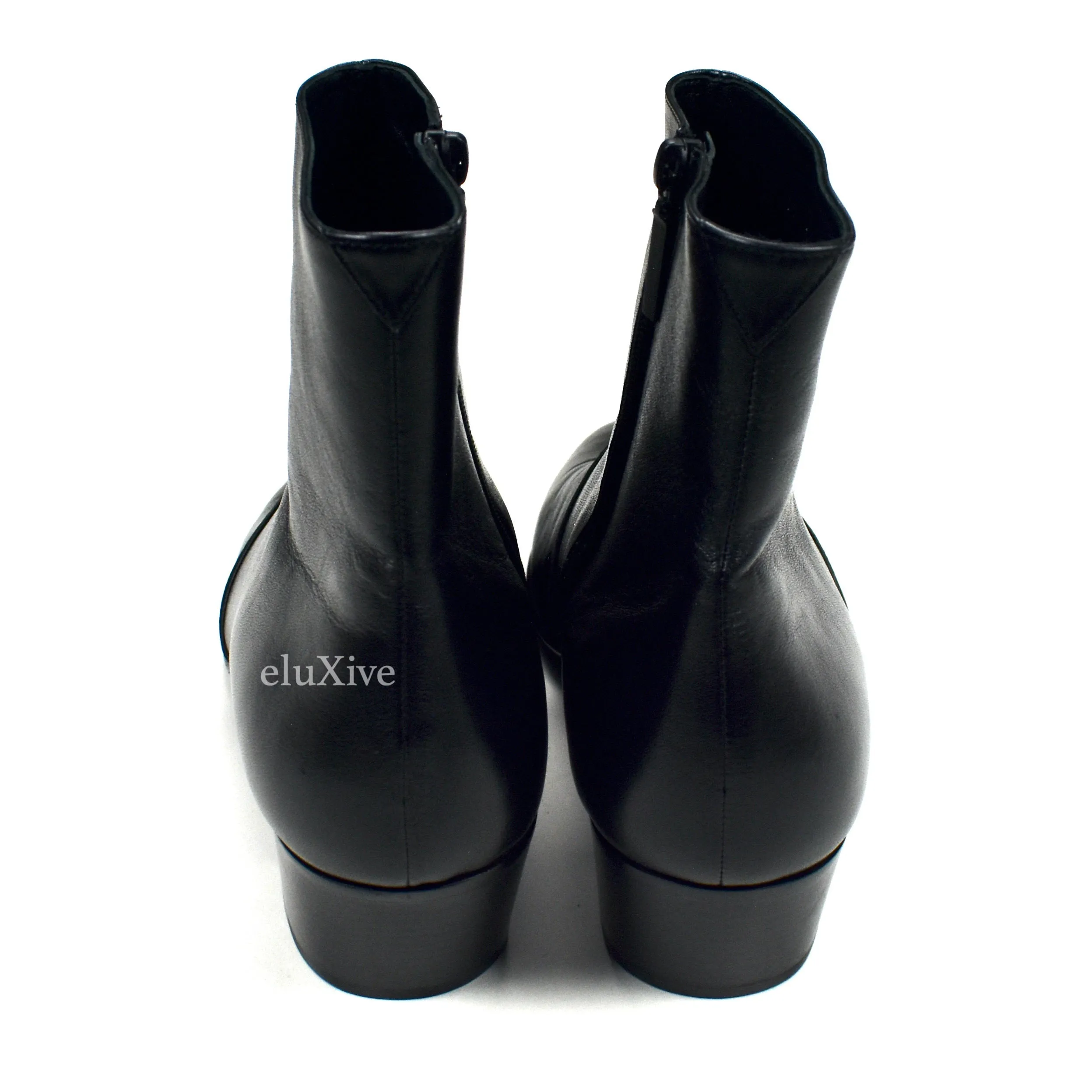 Saint Laurent - Black Leather Zippered Joey Boots