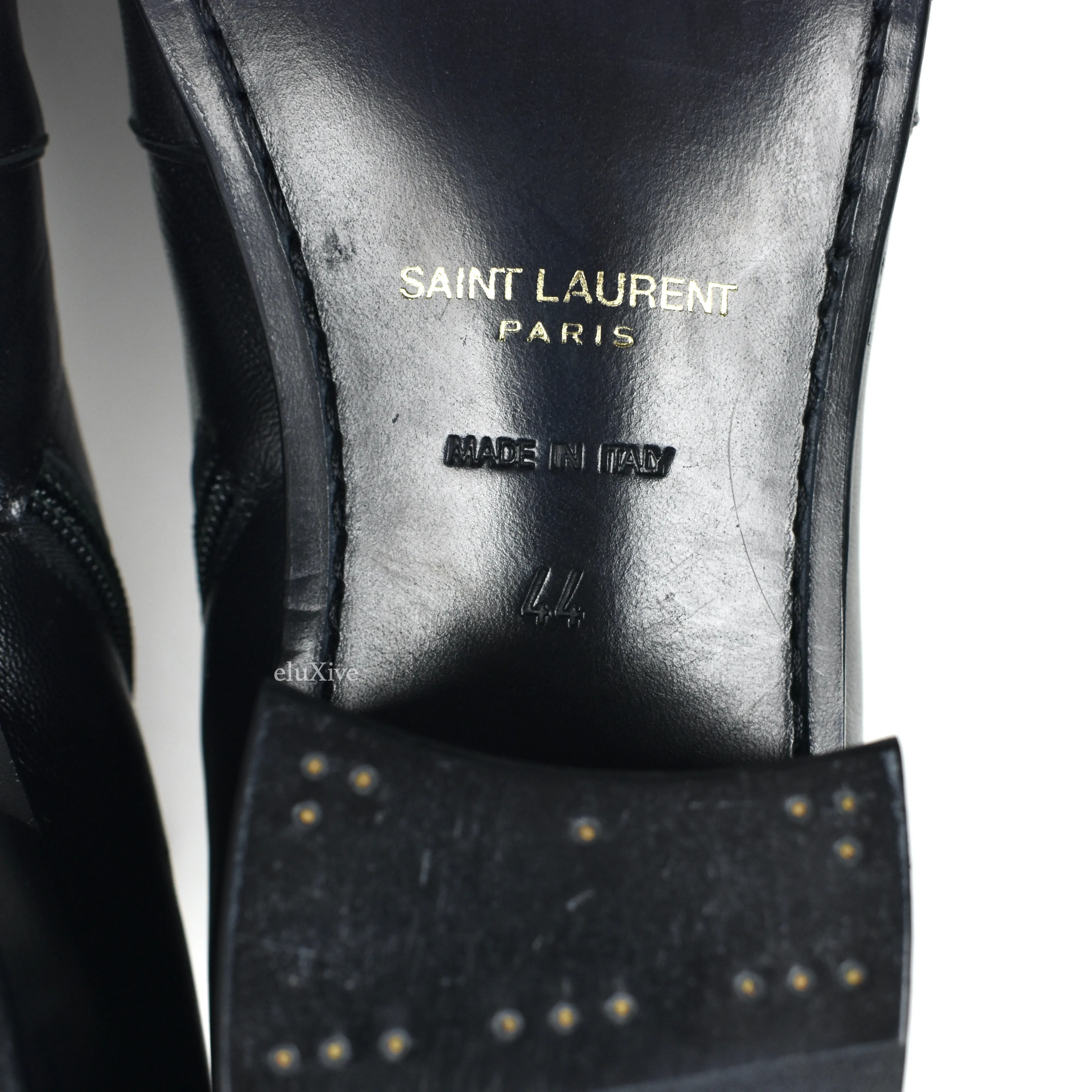 Saint Laurent - Black Leather Zippered Joey Boots