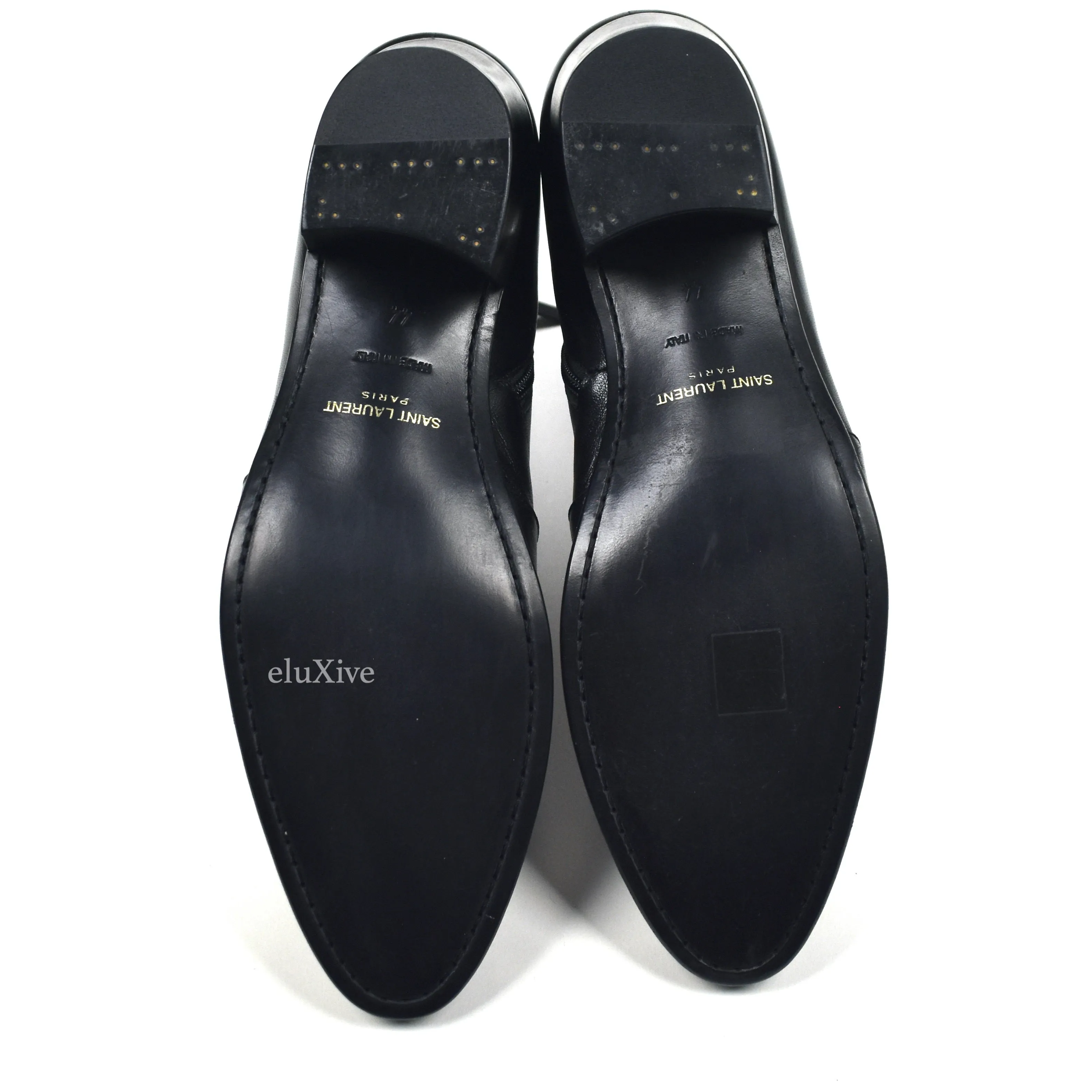 Saint Laurent - Black Leather Zippered Joey Boots