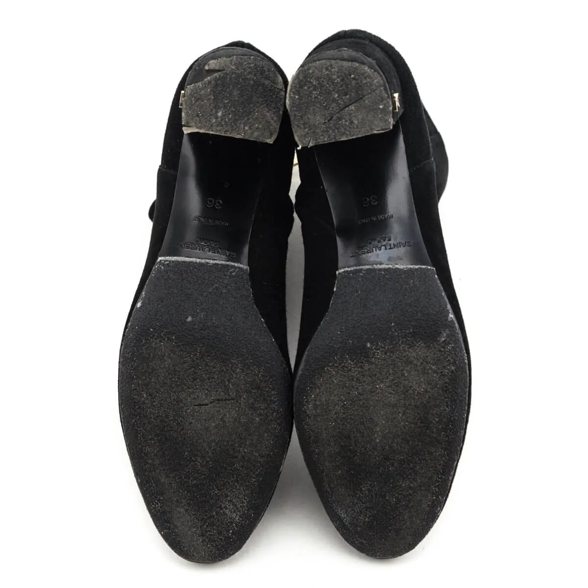 Saint Laurent Black Suede Boots Size US 6 | EU 36