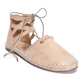 Stone Lace Up Espadrilles