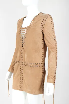 Suede Laced Minidress