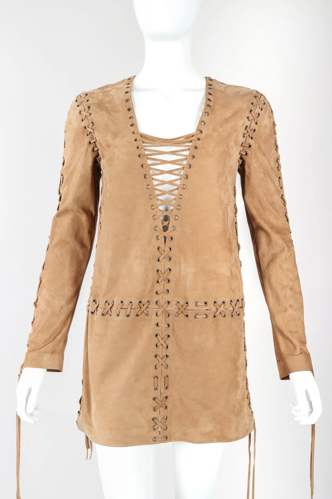 Suede Laced Minidress