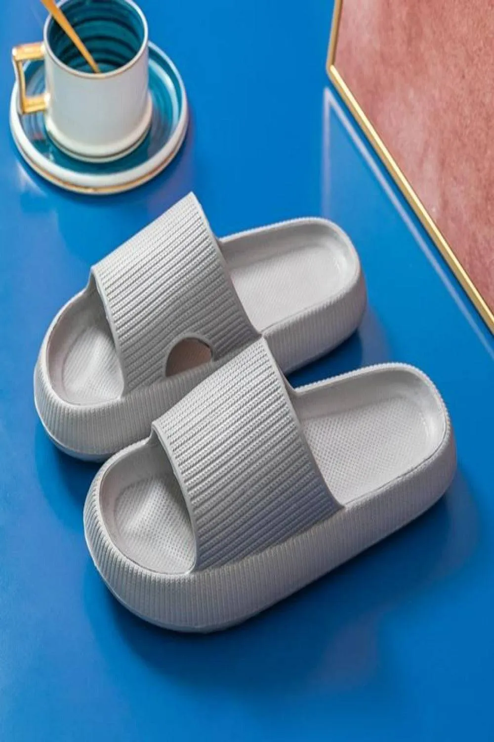 Thick Platform Comfy Rubber Slide Sandals
