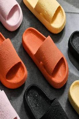 Thick Platform Comfy Rubber Slide Sandals