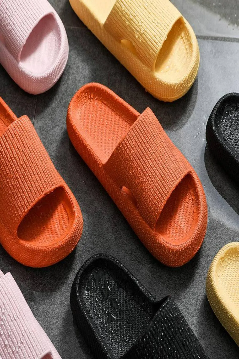 Thick Platform Comfy Rubber Slide Sandals