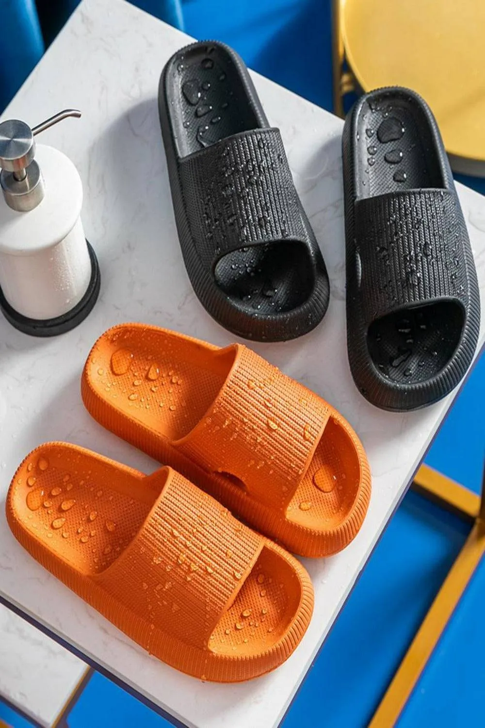 Thick Platform Comfy Rubber Slide Sandals
