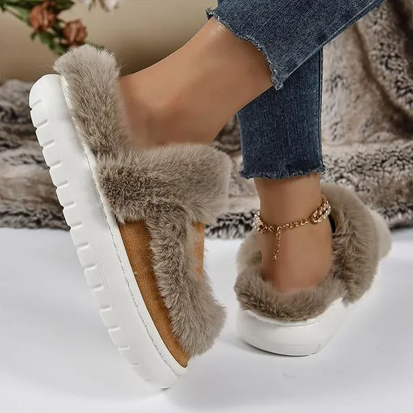Women's Casual Thick-Soled Plush Warm Cotton Slippers 48041495S