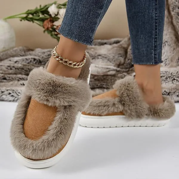 Women's Casual Thick-Soled Plush Warm Cotton Slippers 48041495S