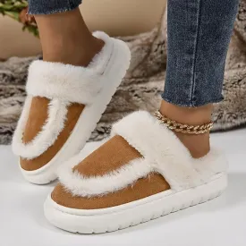 Women's Casual Thick-Soled Plush Warm Cotton Slippers 48041495S
