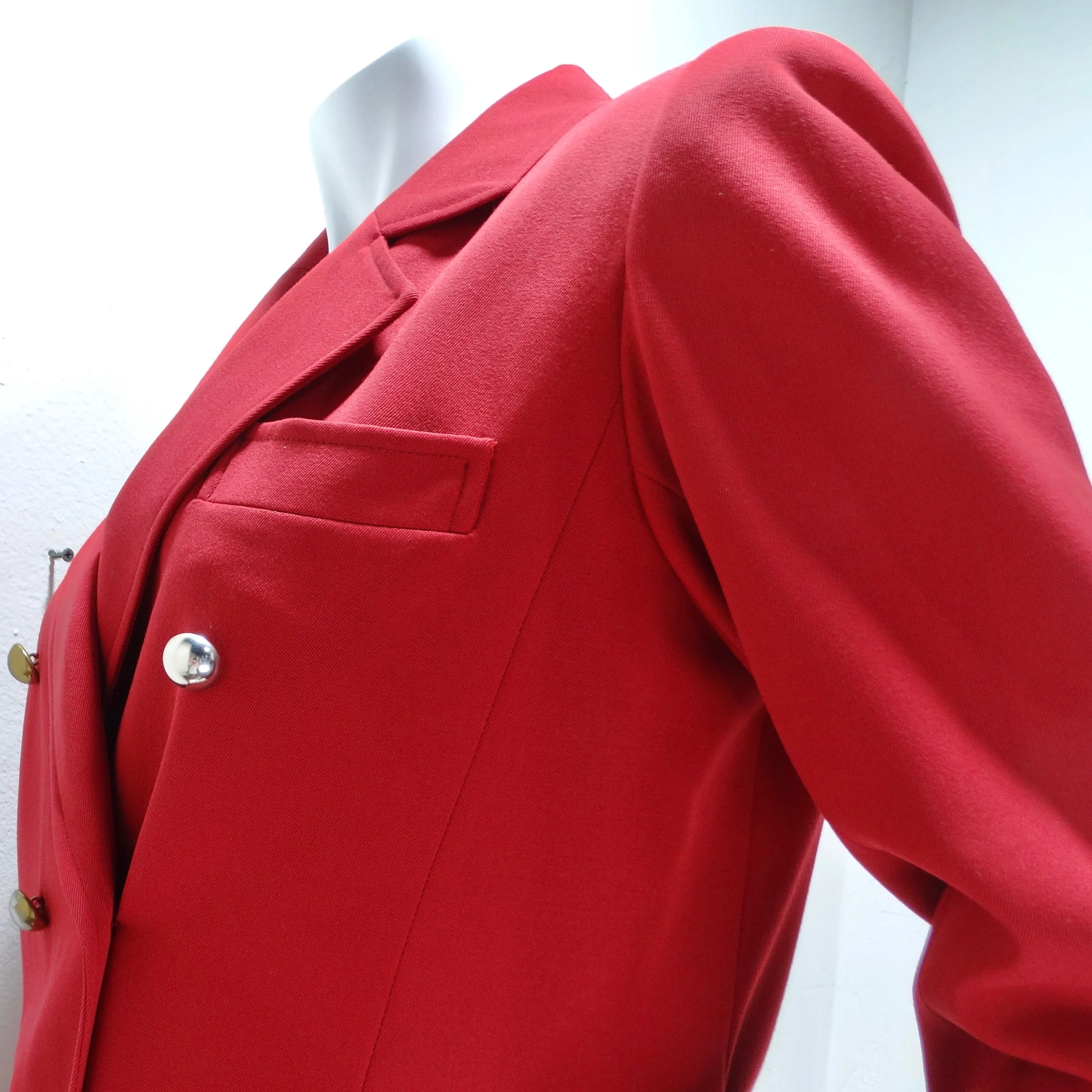 Yves Saint Laurent 1980s Red Blazer