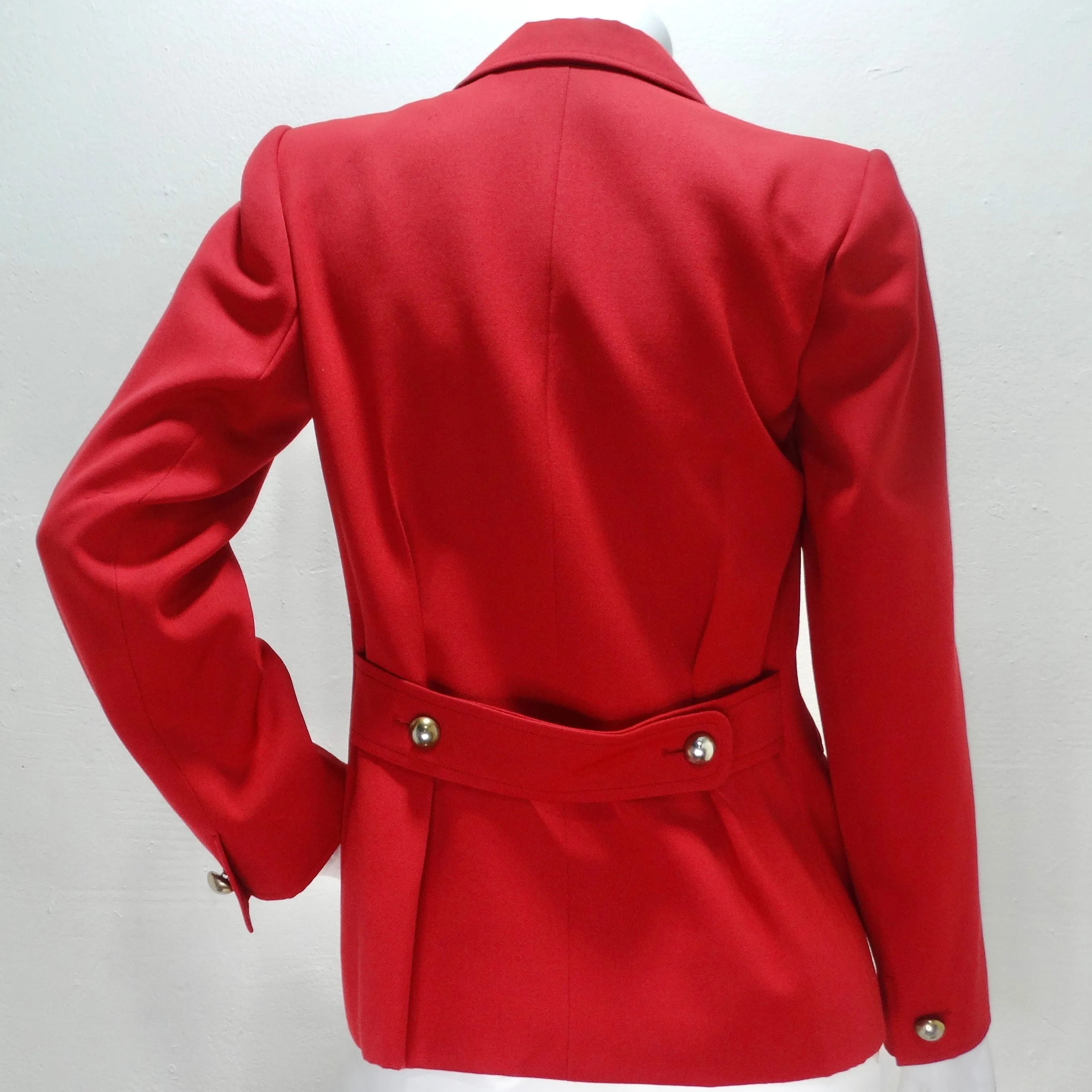 Yves Saint Laurent 1980s Red Blazer