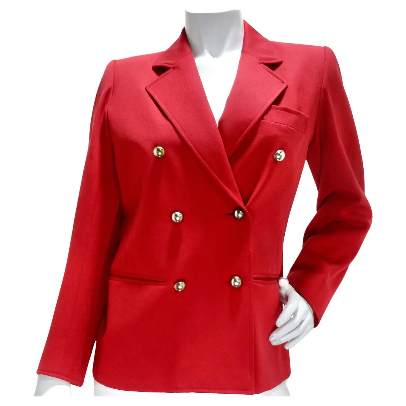 Yves Saint Laurent 1980s Red Blazer