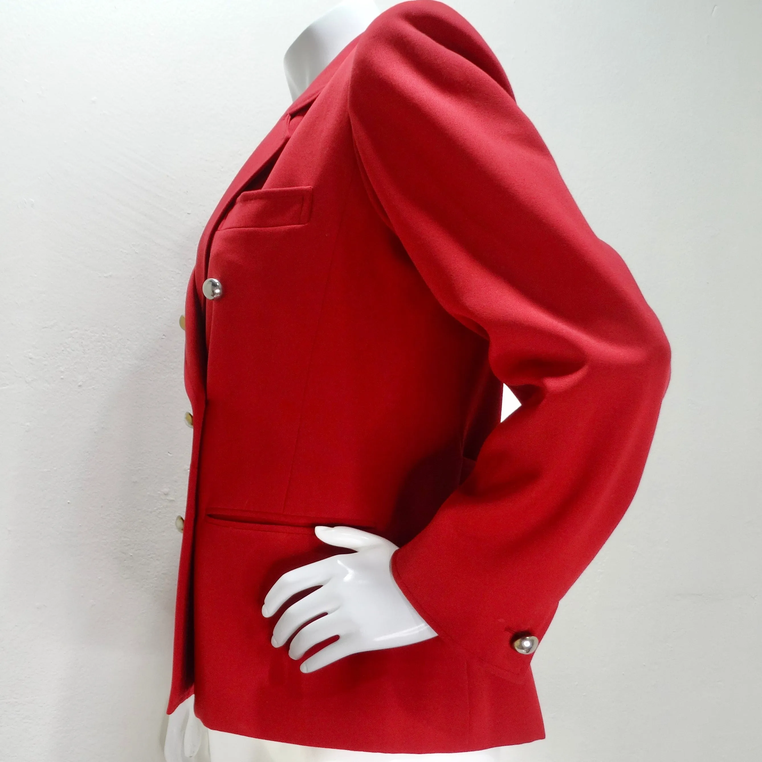 Yves Saint Laurent 1980s Red Blazer