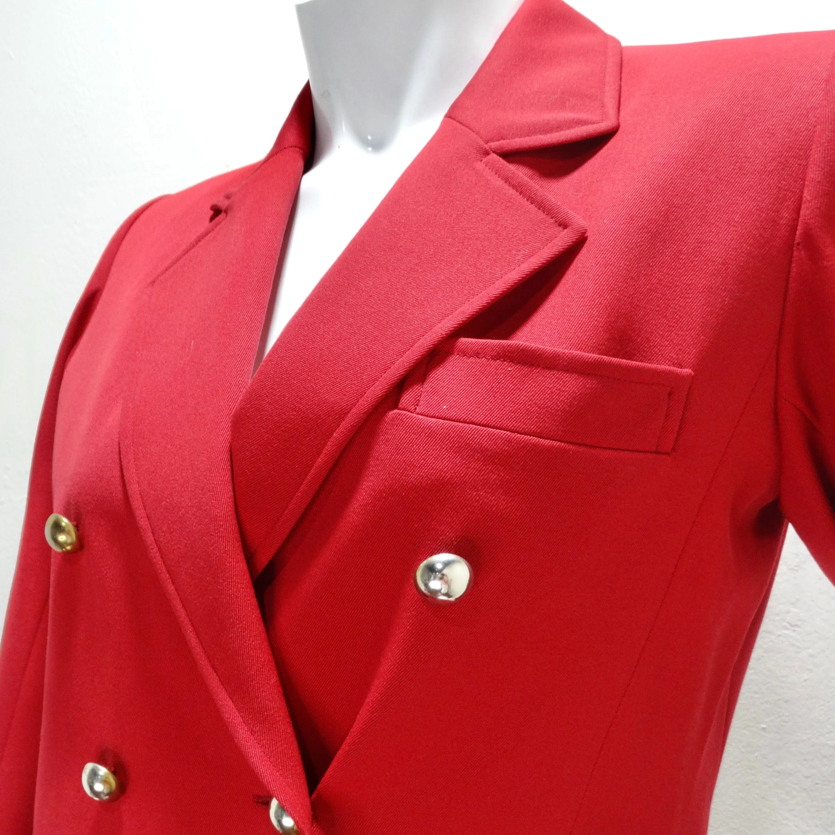 Yves Saint Laurent 1980s Red Blazer