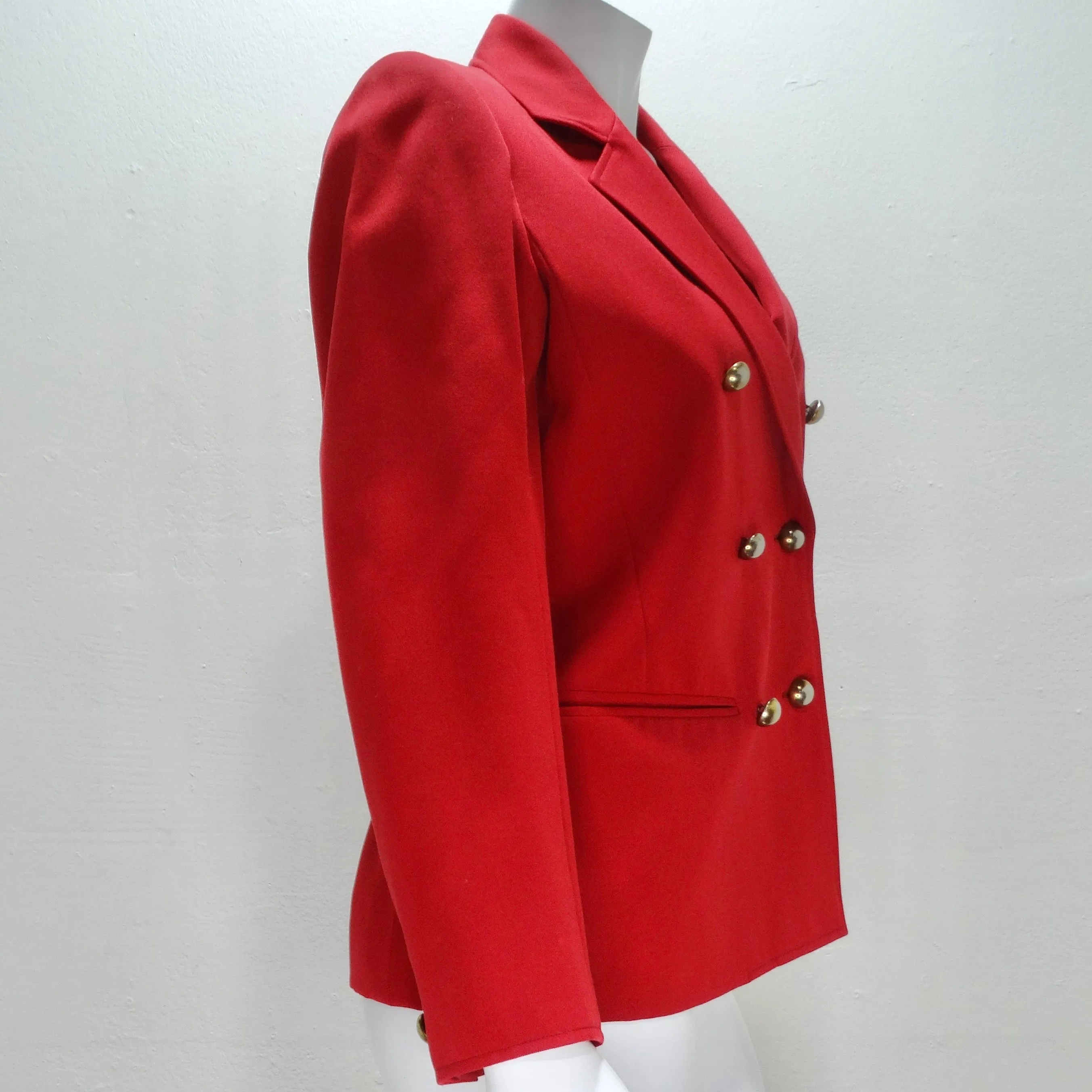 Yves Saint Laurent 1980s Red Blazer