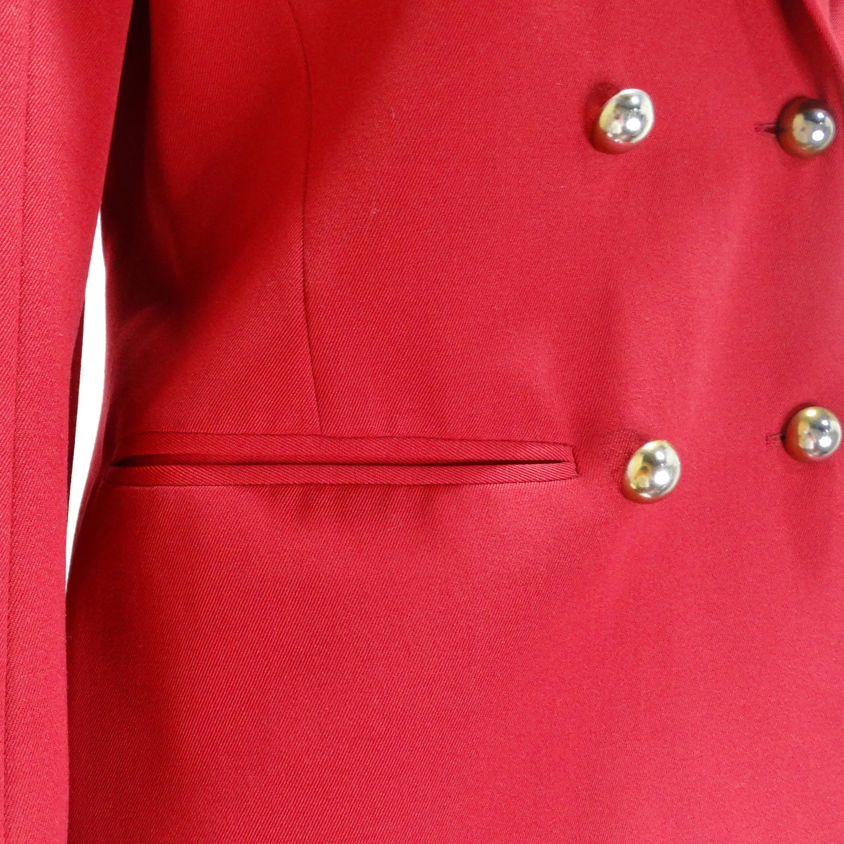 Yves Saint Laurent 1980s Red Blazer